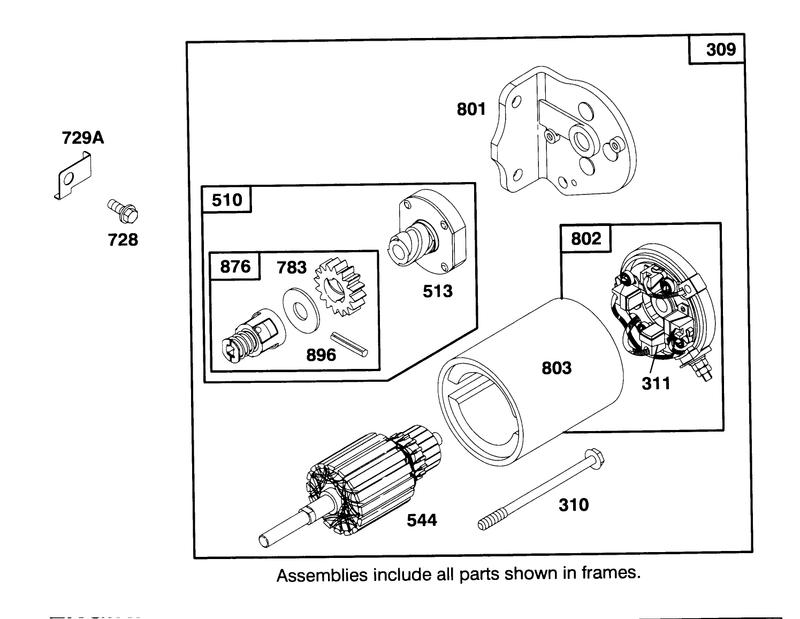 Engine Briggs and Stratton Model 28m707 0122 01