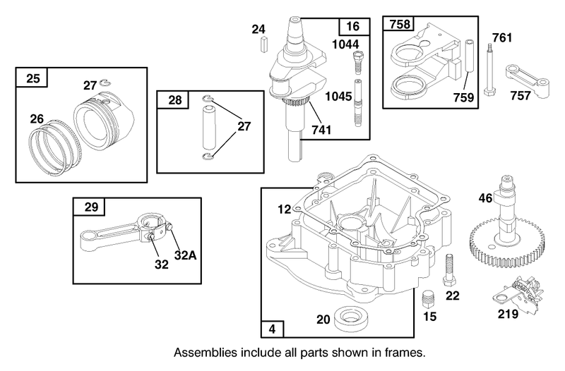 Engine Briggs and Stratton Model 28n707 0631 A1