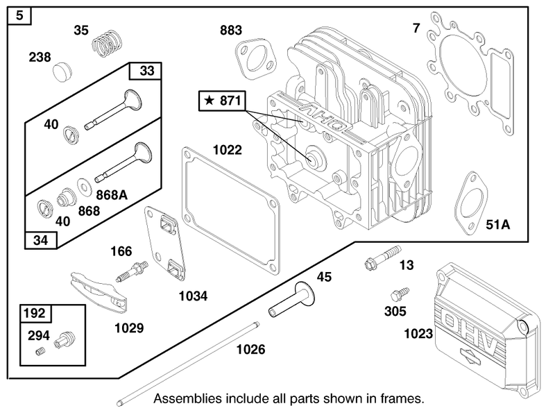 Engine Briggs and Stratton Model 28n707 1131 E1