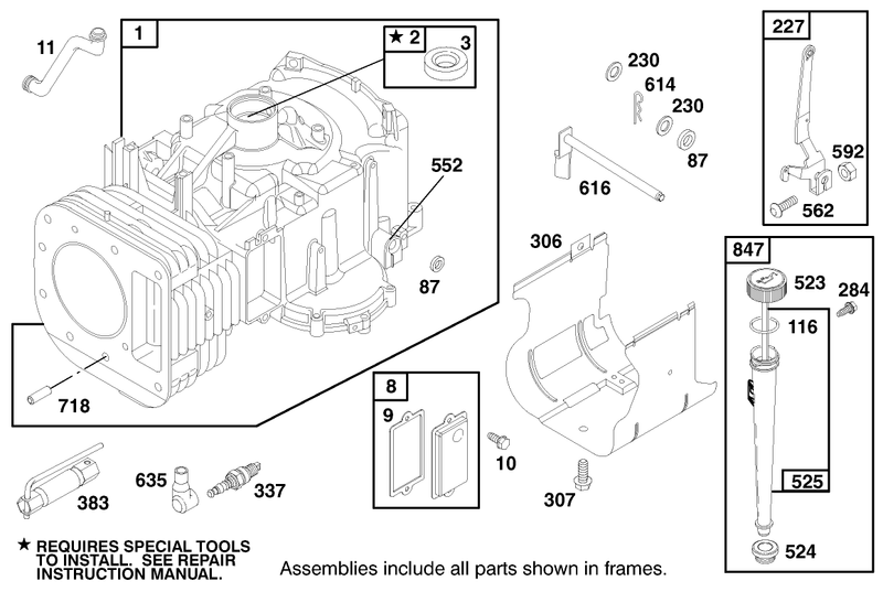 Engine Briggs and Stratton Model 28n707 1131 E1