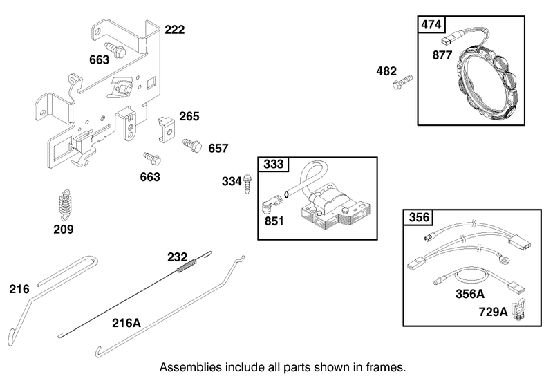 Engine Briggs and Stratton Model 28n707 1131 E1