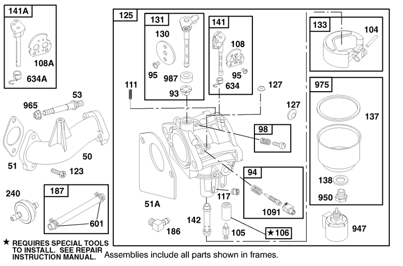 Engine Briggs and Stratton Model 28n707 1131 E1