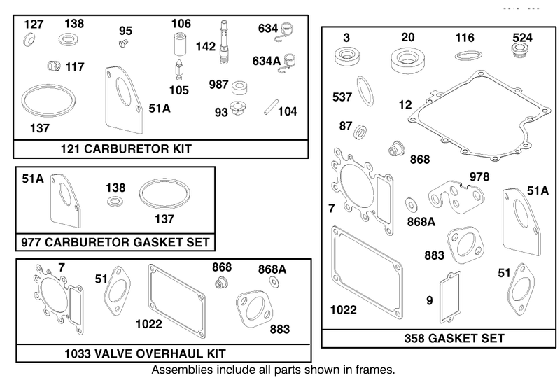 Engine Briggs and Stratton Model 28n707 1131 E1