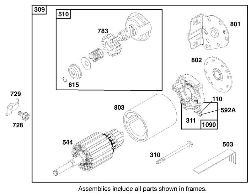 Engine Briggs and Stratton Model 28n707 1131 E1