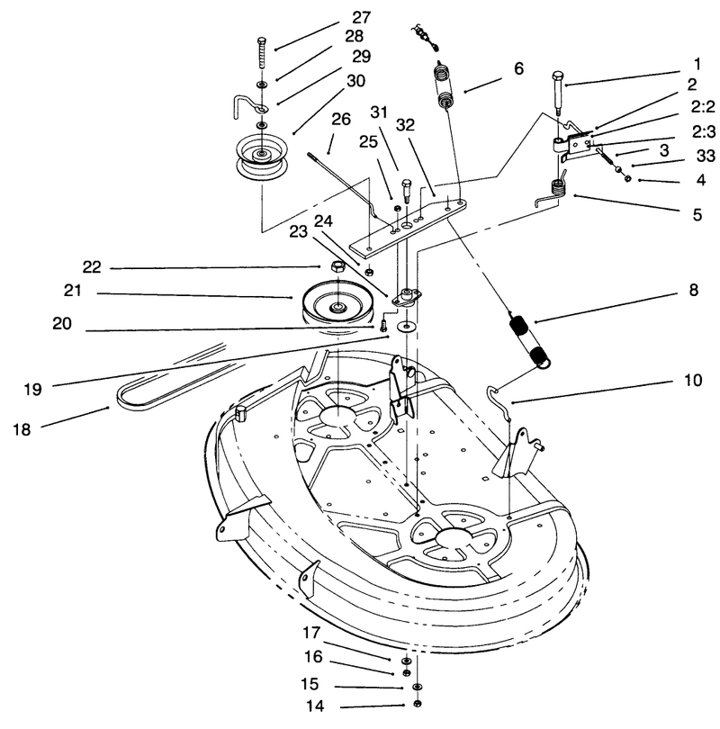 38in Deck Blade Drive and Brake Assembly