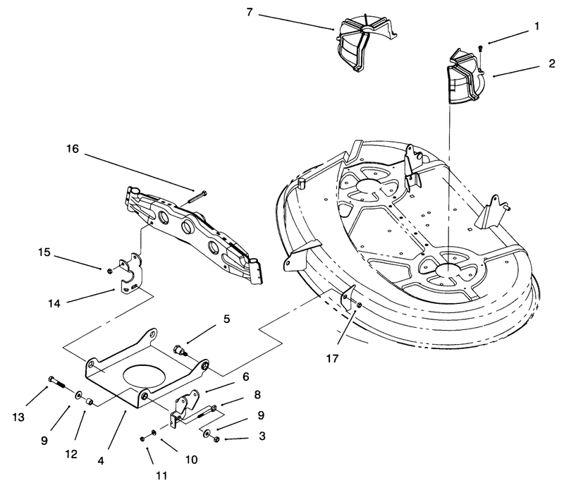 38in Deck Engagement Components Assembly