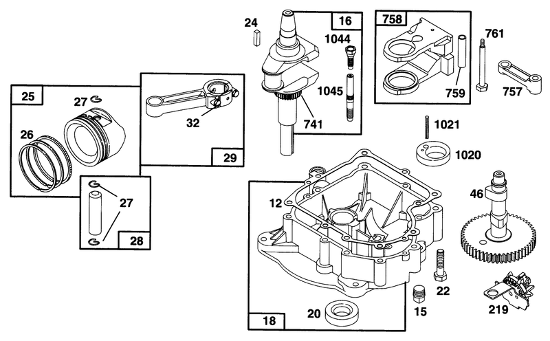 Engine Briggs and Stratton Model 28n707 0131 01