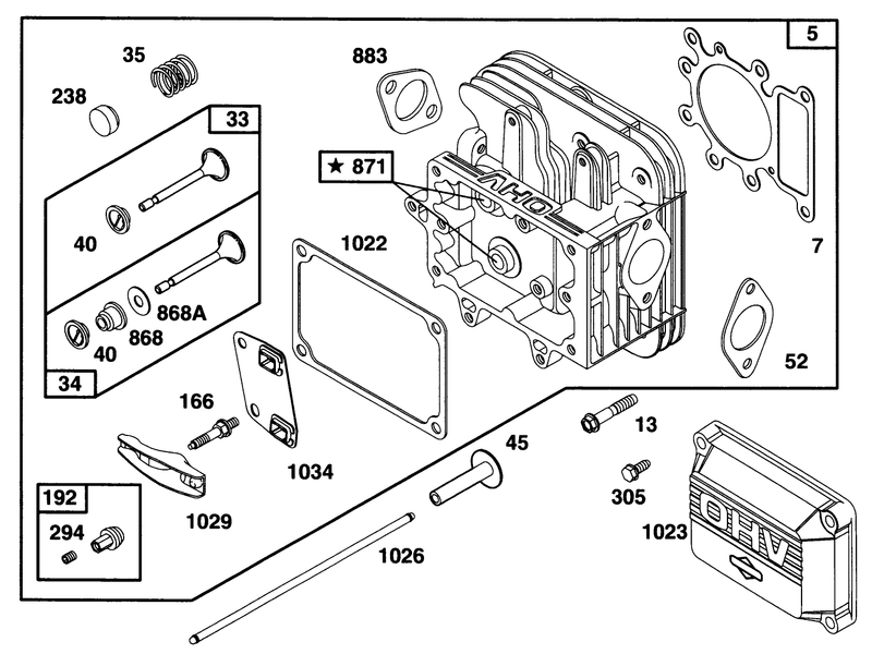 Engine Briggs and Stratton Model 28n707 0131 01