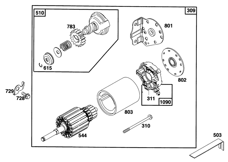 Engine Briggs and Stratton Model 28n707 0131 01