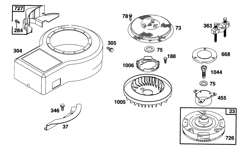 Engine Briggs and Stratton Model 28n707 0131 01