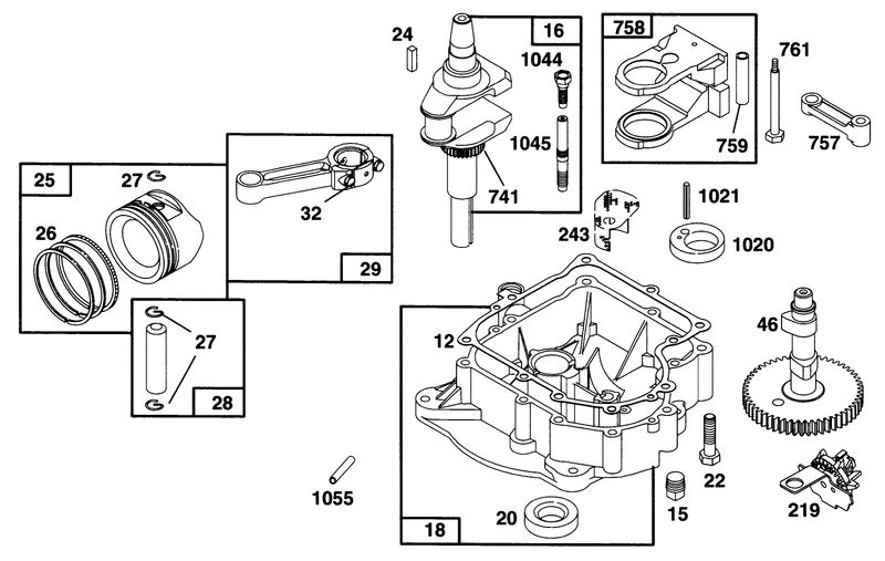 Engine Briggs and Stratton Model 28n777 0174 01