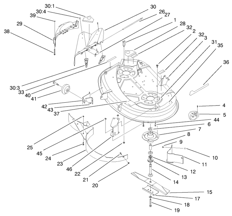 Deck Assembly 38in Cutting Unit