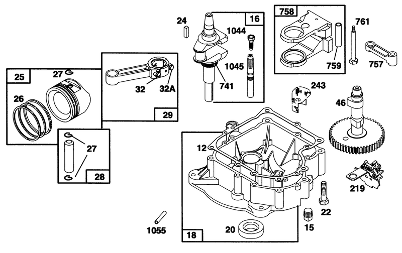 Engine Briggs and Stratton Model 28q777 0668 A1