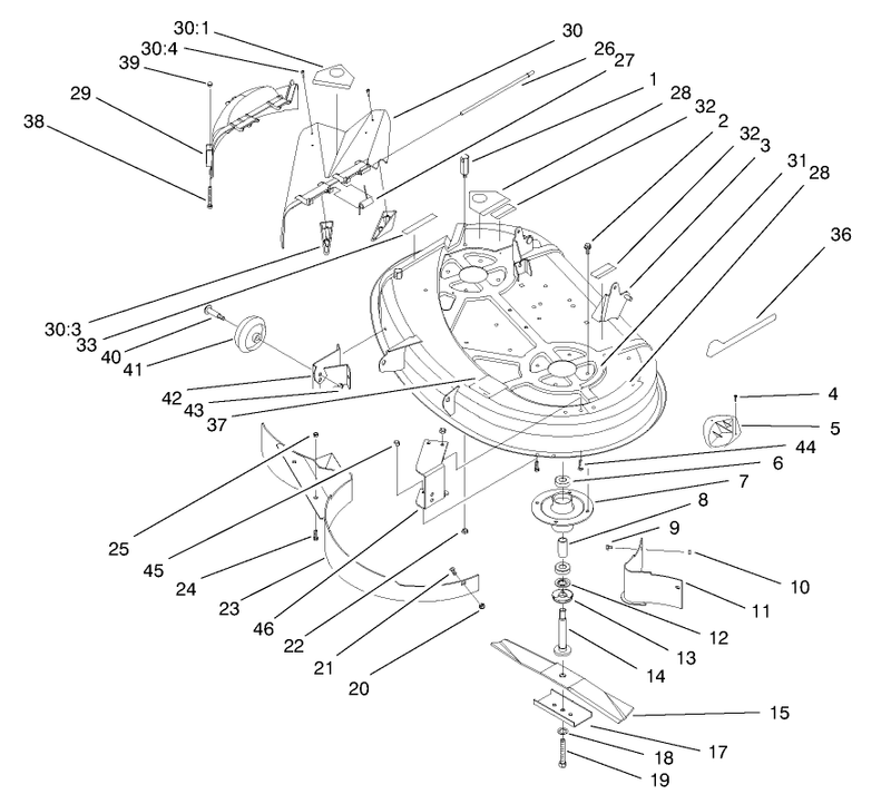 Deck Assembly 38in Cutting Unit