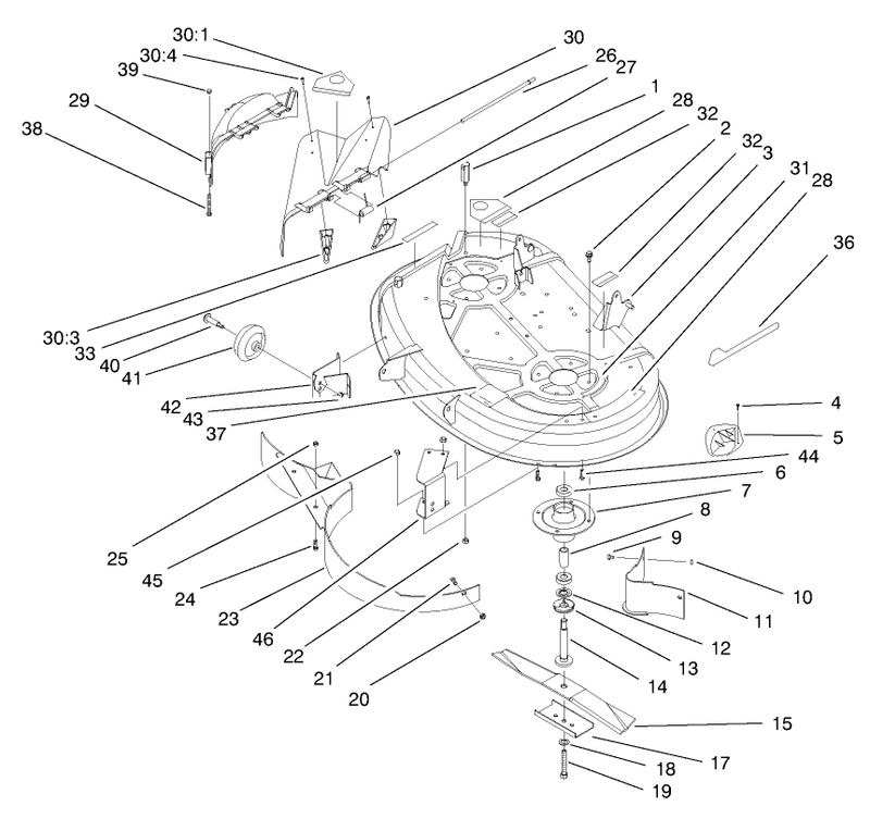 Deck Assembly 38in Cutting Unit