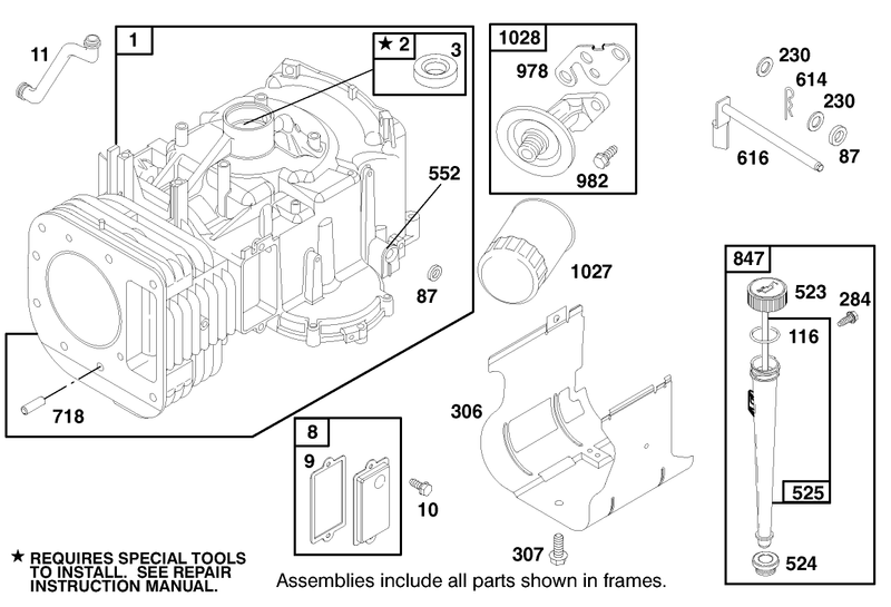 Engine Briggs and Stratton Model 28n777 1174 E1