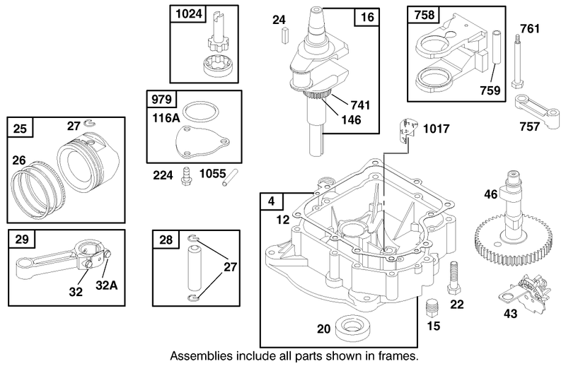 Engine Briggs and Stratton Model 28n777 1174 E1