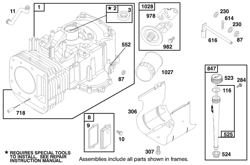 Engine Briggs and Stratton Model 28n777 1174 E1