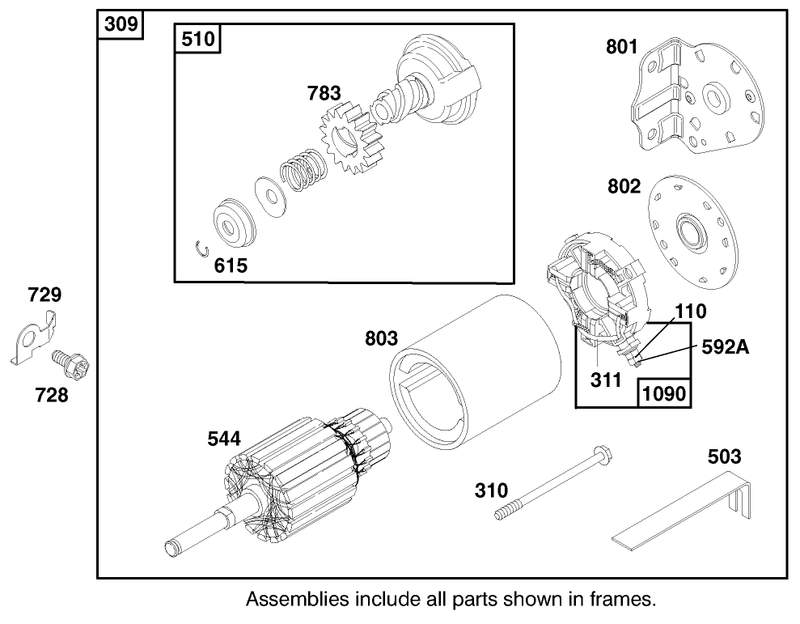 Engine Briggs and Stratton Model 28n777 1174 E1