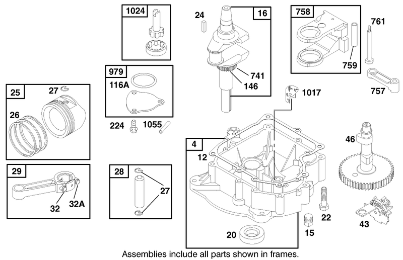 Engine Briggs and Stratton Model 28n777 1174 E1