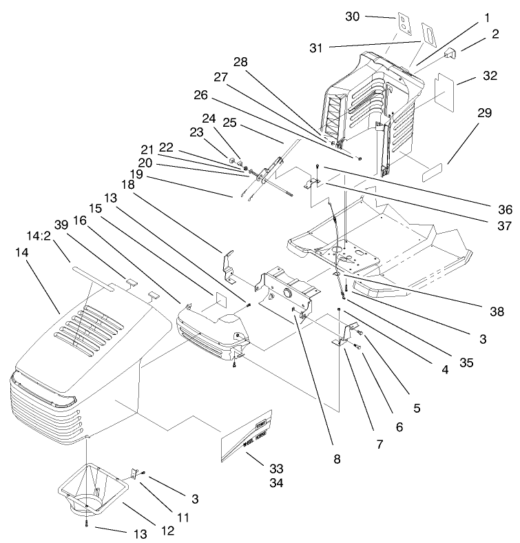 Hood and Tower Assembly