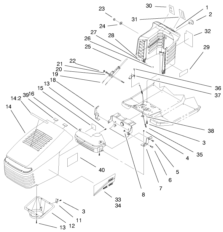 Hood and Tower Assembly