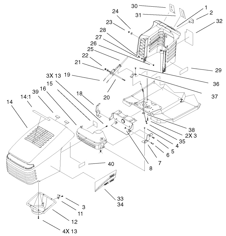 Hood and Tower Assembly
