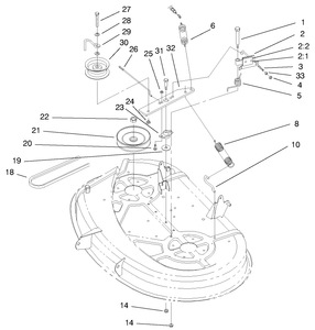 38in Deck Blade Drive and Braking Components