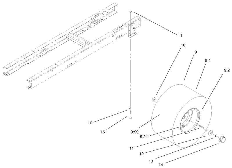 Rear Wheel and Tire Assembly