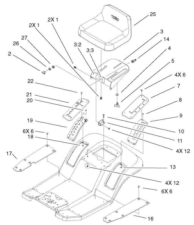 Rear Body and Seat Assembly