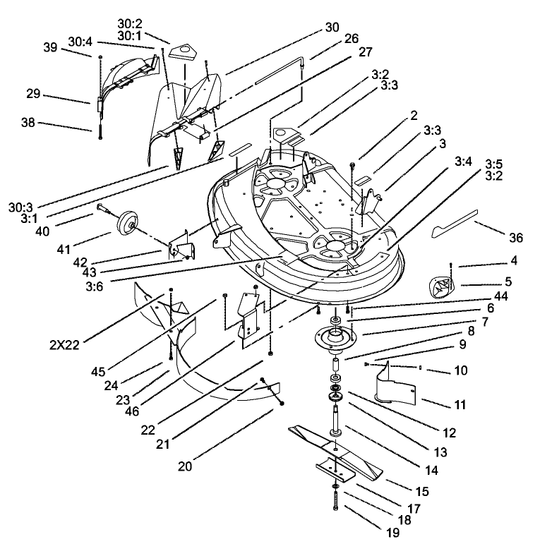 38in Deck Assembly