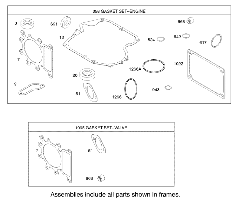 Gasket Assembly Briggs and Stratton Model 286H77 0121 E1