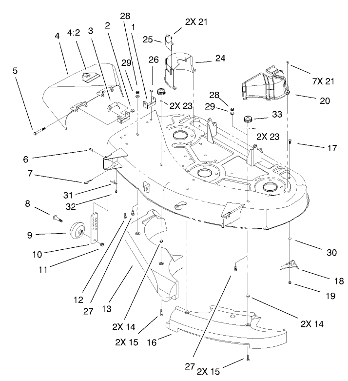 Baffle Deflector And Cover Assembly