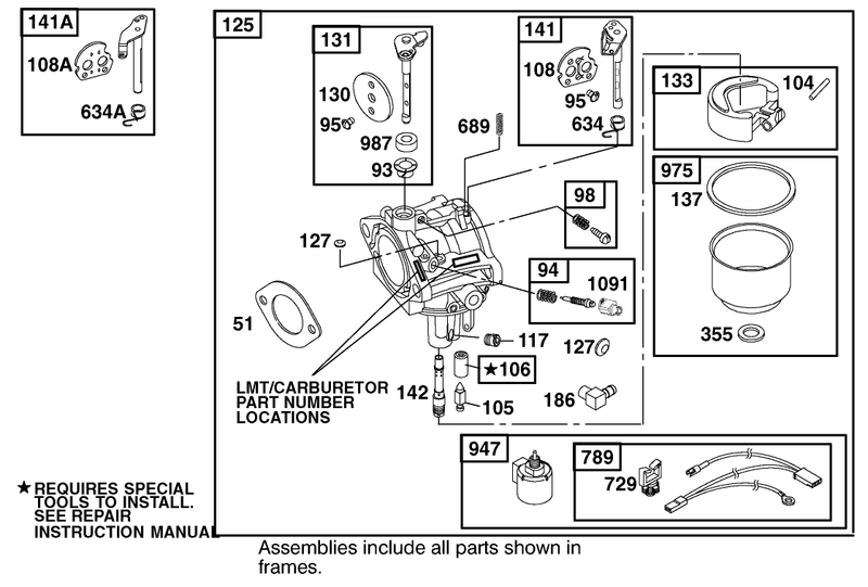 Carburetor Assembly Engine Briggs And Stratton Model 312777 0128 E1