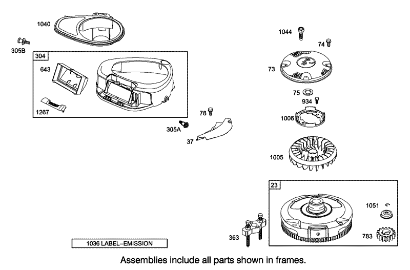 Blower Housing Assembly Engine Briggs and Stratton Model 31F777 0123 E1