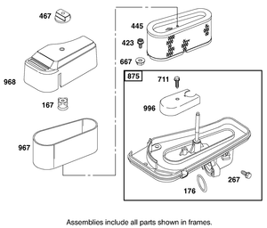 Air Cleaner Assembly Briggs and Stratton Model 312777-0128-E1