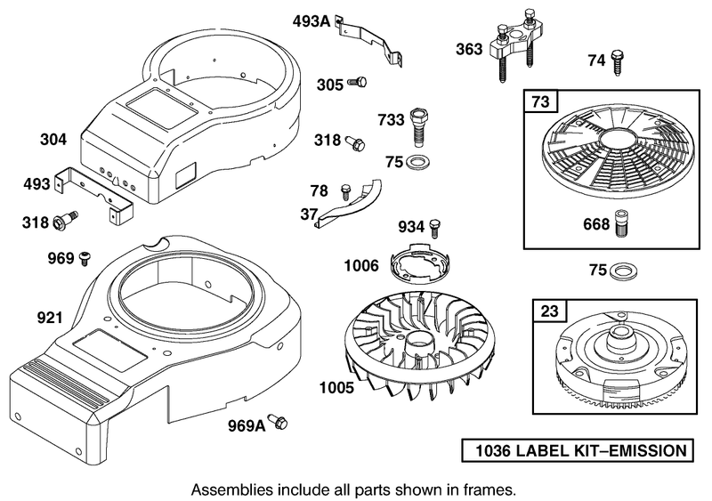 Blower Housing Assembly Briggs And Stratton Model 312777 0128 E1