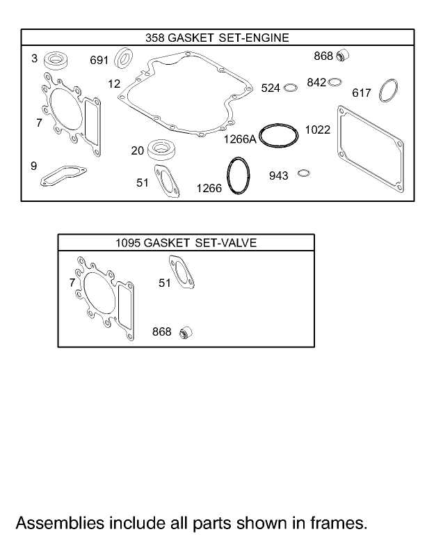 Gasket Assembly Briggs and Stratton Model 31F777 0123 E1