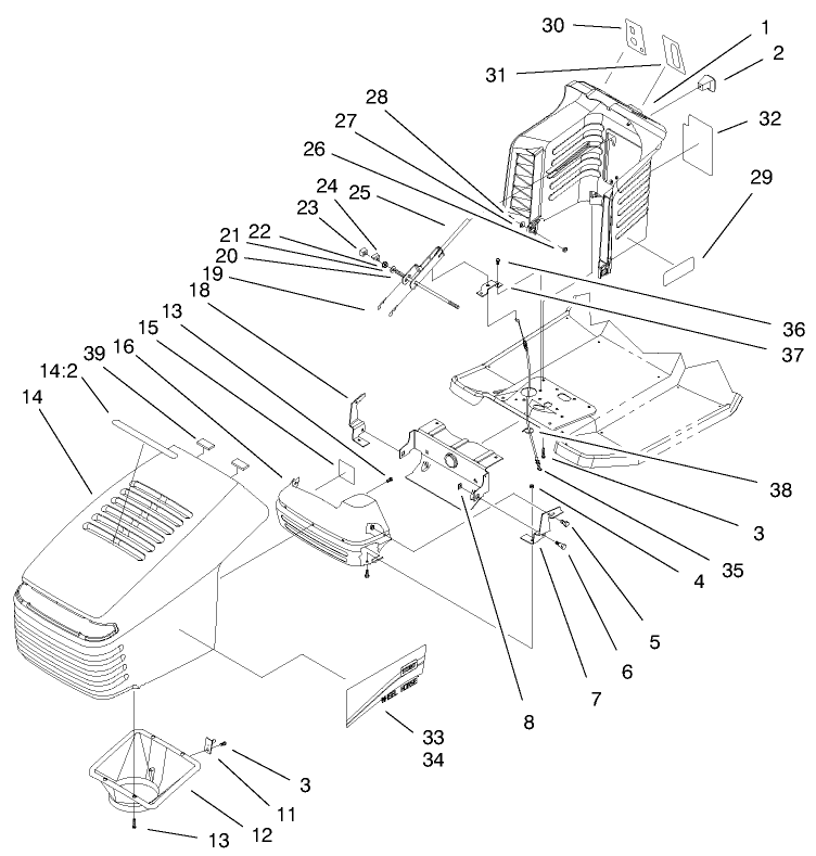 Hood and Tower Assembly