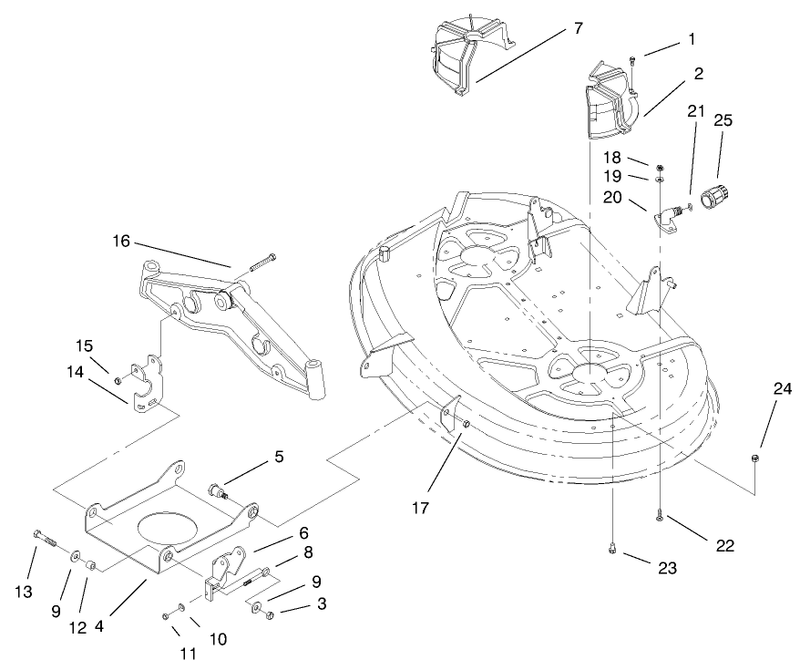 38in Deck Engagement Components Assembly
