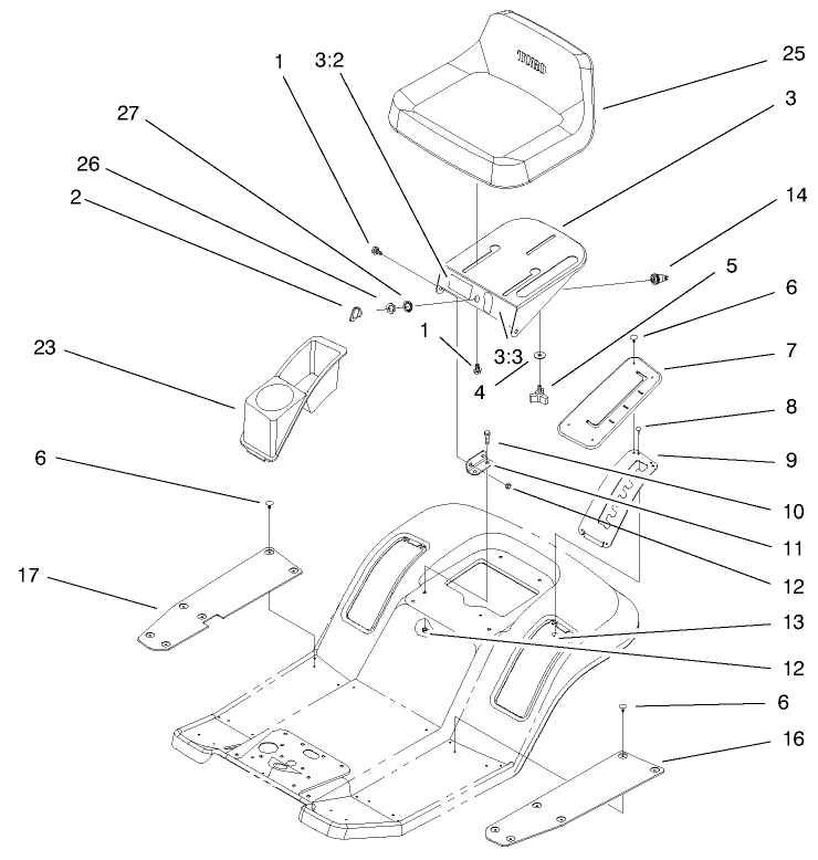 Rear Body and Seat Assembly