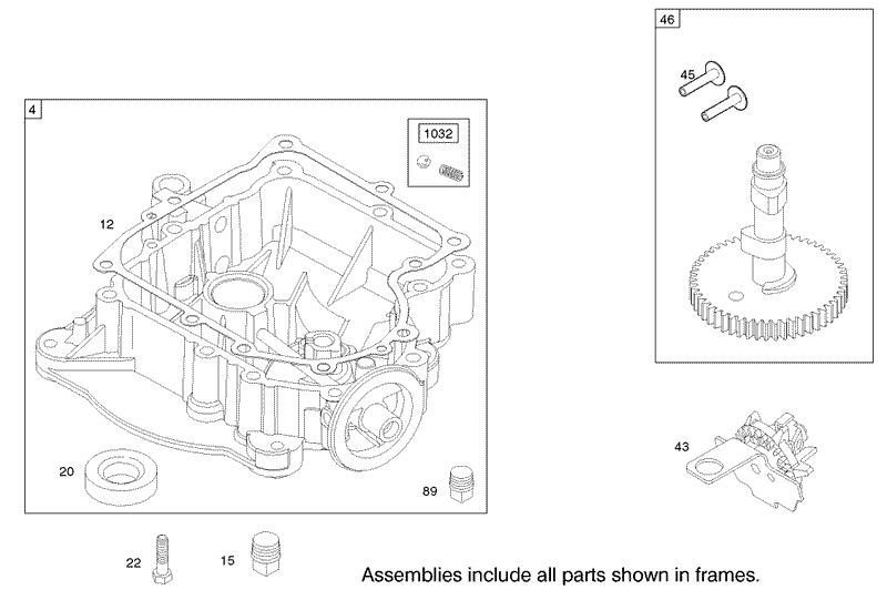 Crankcase Assembly Briggs and Stratton Model 286H77 0121 E1