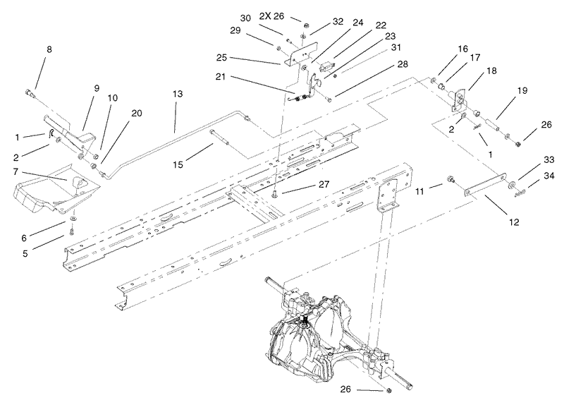 Hydro Transaxle Controls Assembly