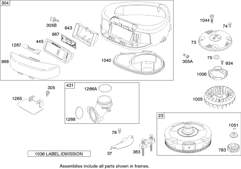 Blower Housing Assembly Briggs and Stratton Model 286h77 0121 e1