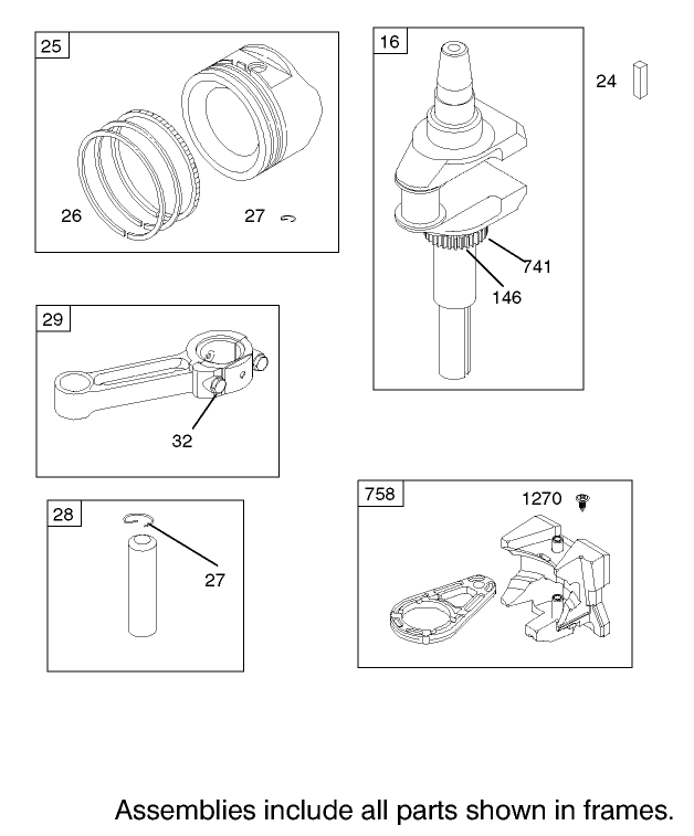 Crankshaft Assembly Briggs and Stratton 31F777 0123 E1