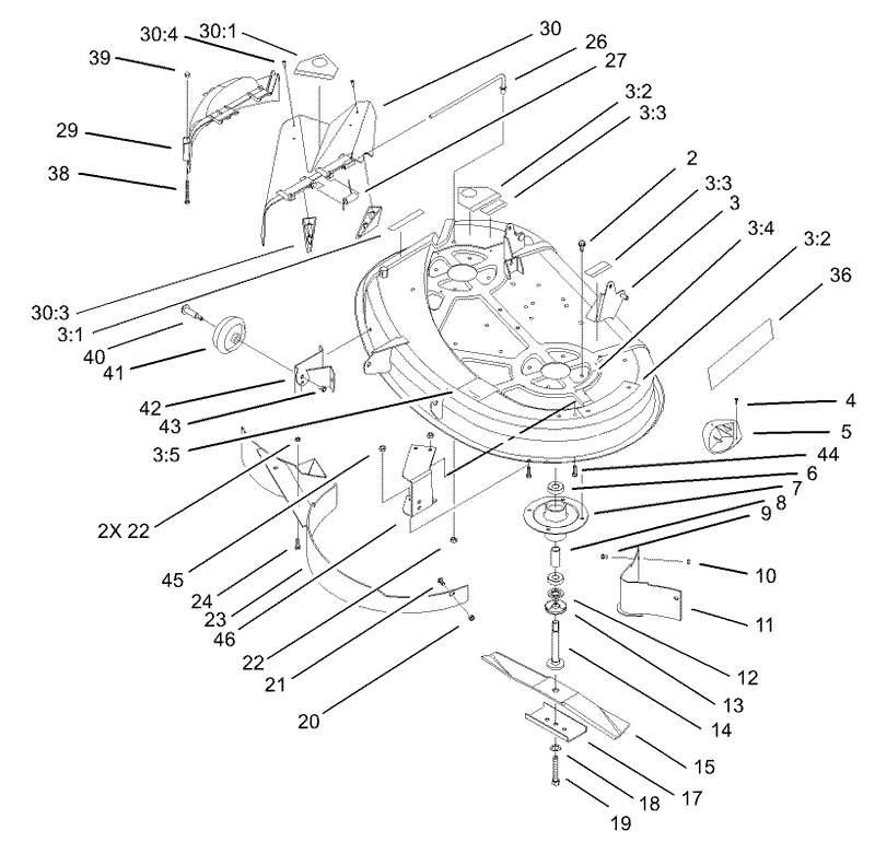 38in Deck Assembly