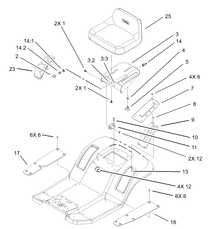 Rear Body and Seat Assembly