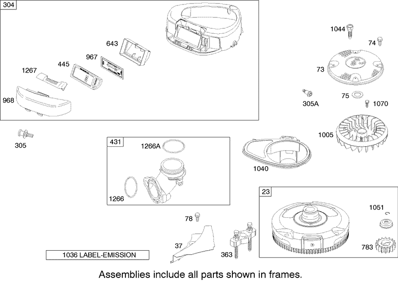 Blower Housing Assembly Briggs and Stratton Model 280h07 0160 e1