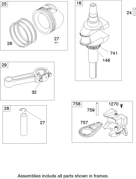 Crankshaft Assembly Briggs and Stratton Model 280h07 0160 e1