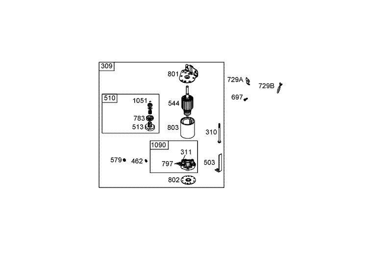 Starter Assembly Briggs and Stratton 286H77 0165 E1